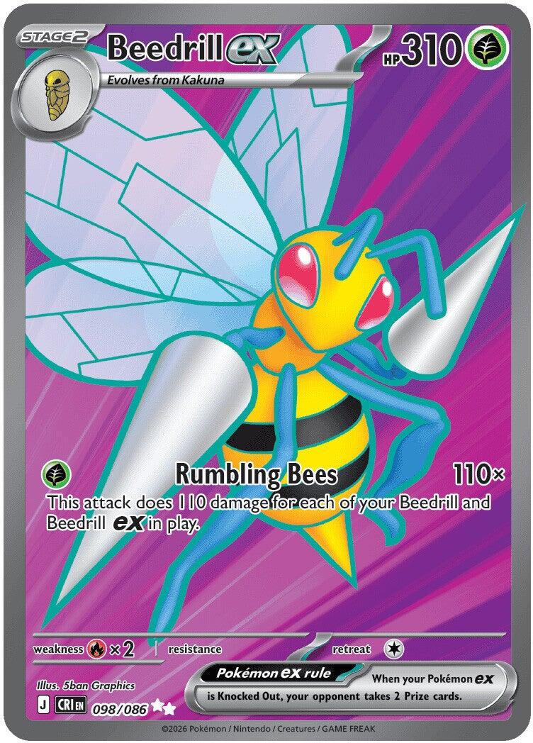 Beedrill ex (098/086) [Mega Evolution: Chaos Rising] | Tabernacle Games