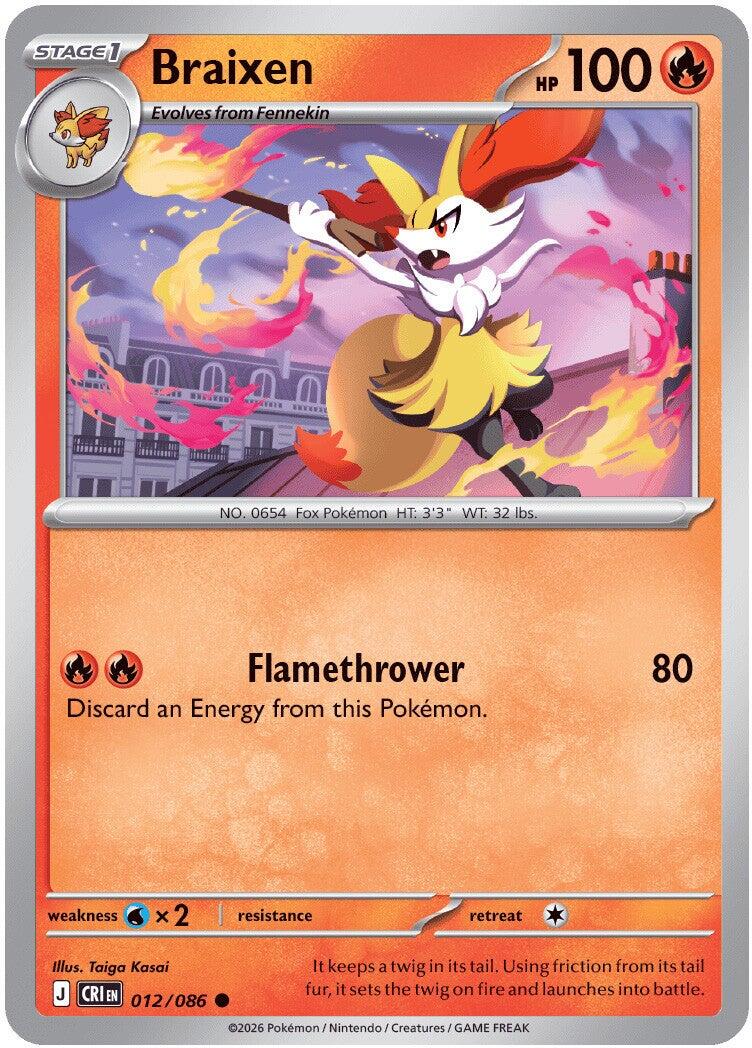 Braixen (012/086) [Mega Evolution: Chaos Rising] | Tabernacle Games