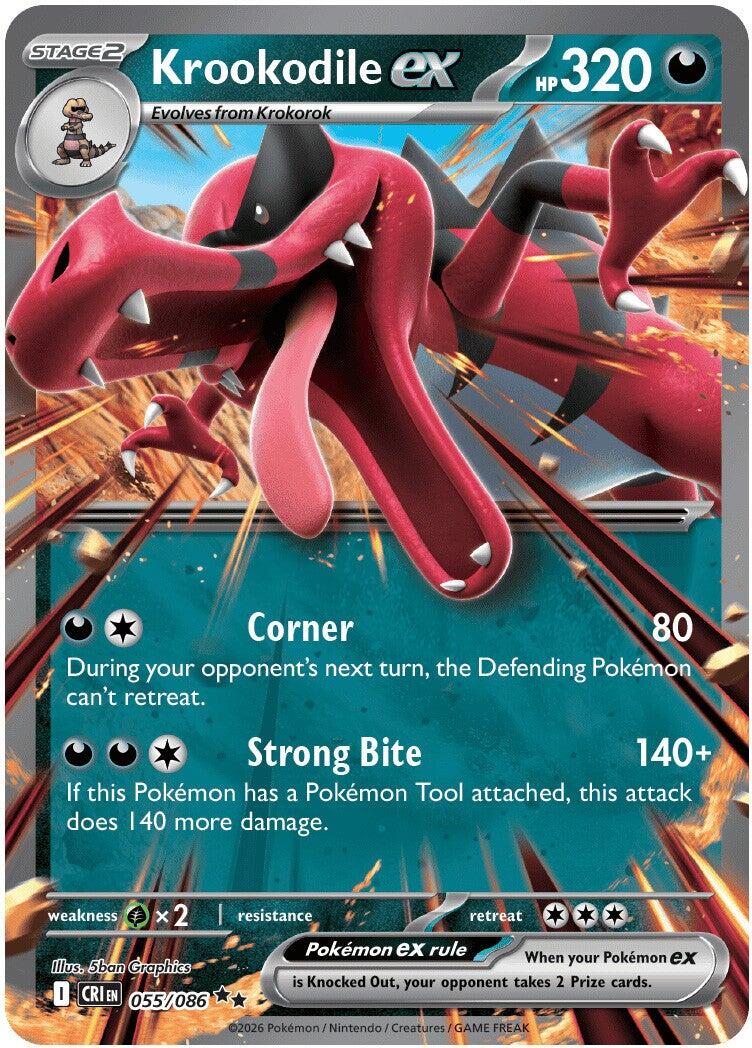 Krookodile ex (055/086) [Mega Evolution: Chaos Rising] | Tabernacle Games