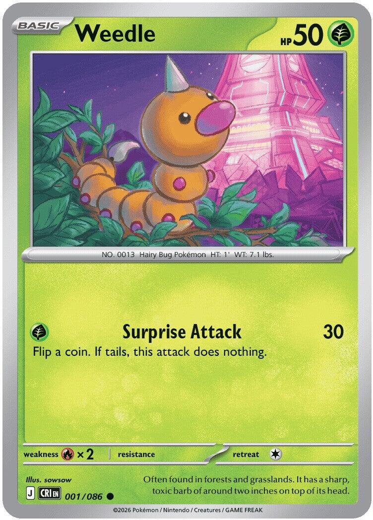 Weedle (001/086) [Mega Evolution: Chaos Rising] | Tabernacle Games