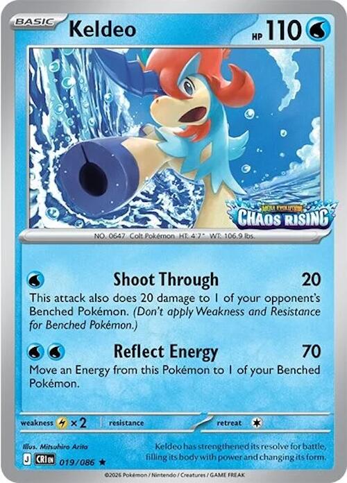 Keldeo (019/086) (Chaos Rising Stamped) [Miscellaneous Cards] | Tabernacle Games