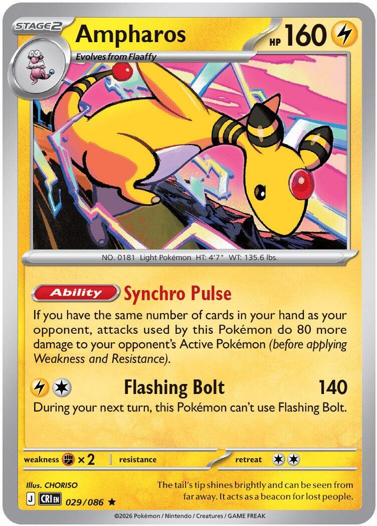 Ampharos (029/086) (Deck Exclusive) [Mega Evolution: Chaos Rising] | Tabernacle Games