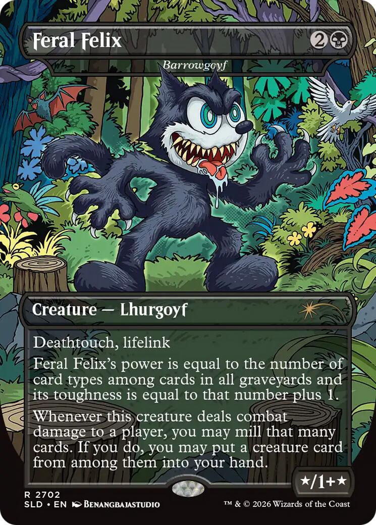 Feral Felix - Barrowgoyf [Secret Lair Drop Series] | Tabernacle Games