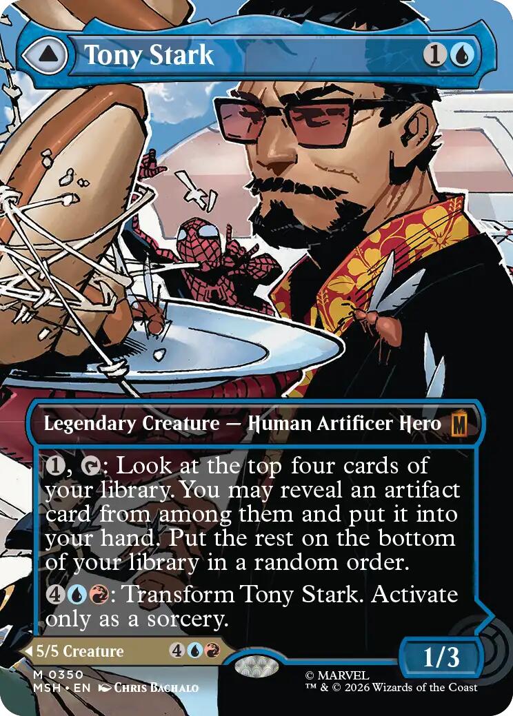 Tony Stark (Borderless) (0350) [Marvel Super Heroes] | Tabernacle Games