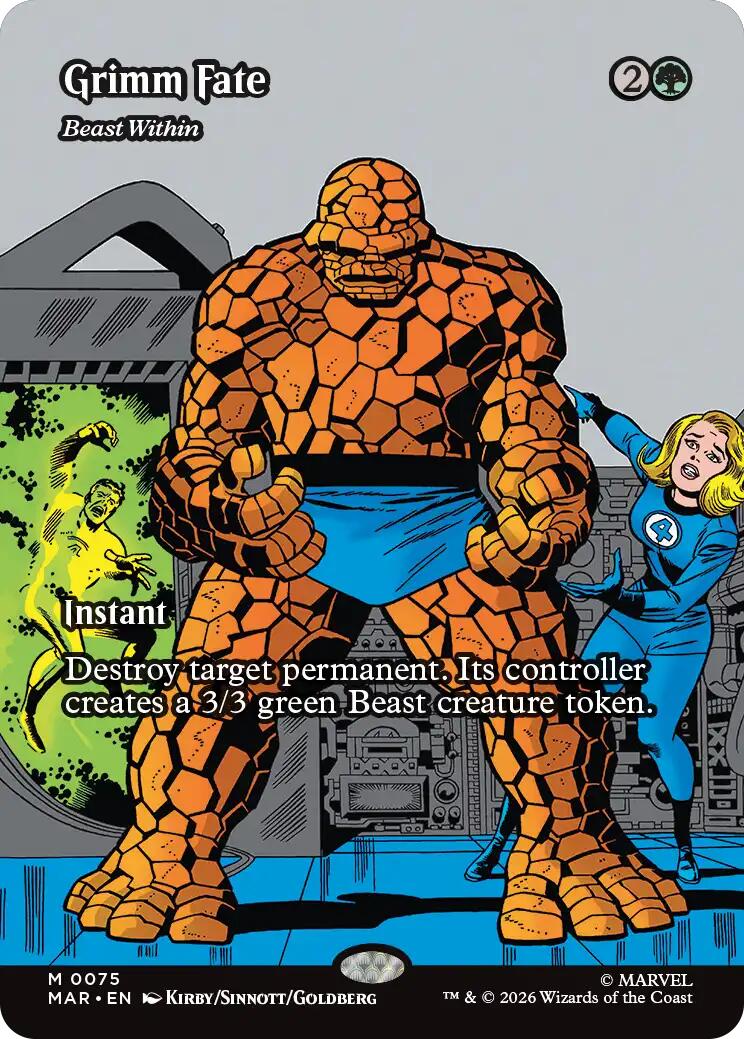Grimm Fate - Beast Within (Borderless) [Marvel Universe: Eternal-Legal] | Tabernacle Games