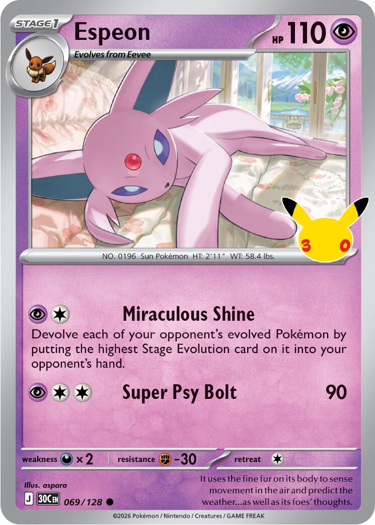 Espeon (069/128) [Mega Evolution: 30th Celebration] | Tabernacle Games