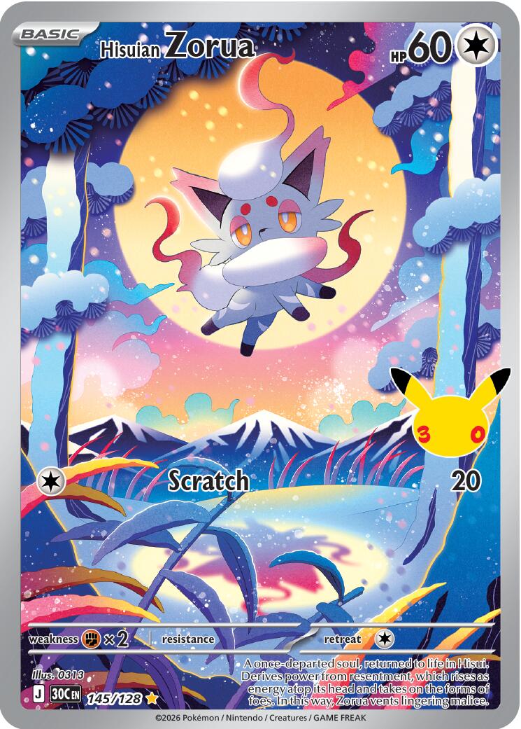 Hisuian Zorua (145/128) [Mega Evolution: 30th Celebration] | Tabernacle Games