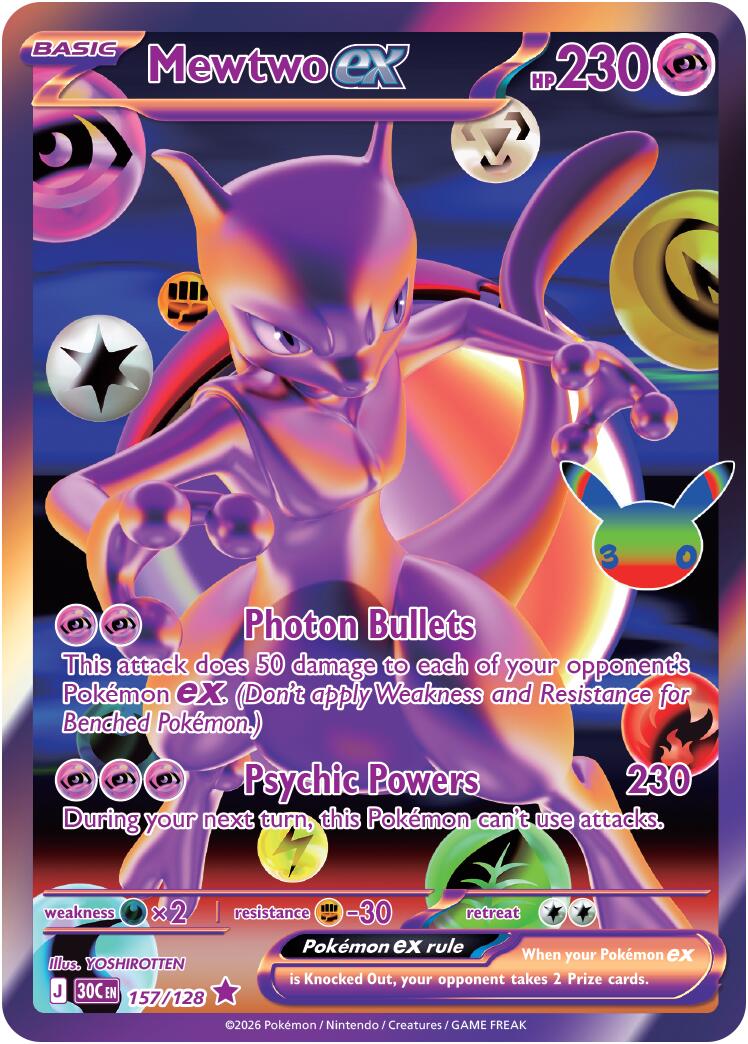 Mewtwo ex (157/128) [Mega Evolution: 30th Celebration] | Tabernacle Games