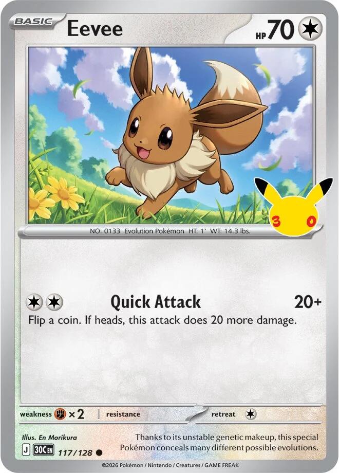 Eevee (117/128) [Mega Evolution: 30th Celebration] | Tabernacle Games