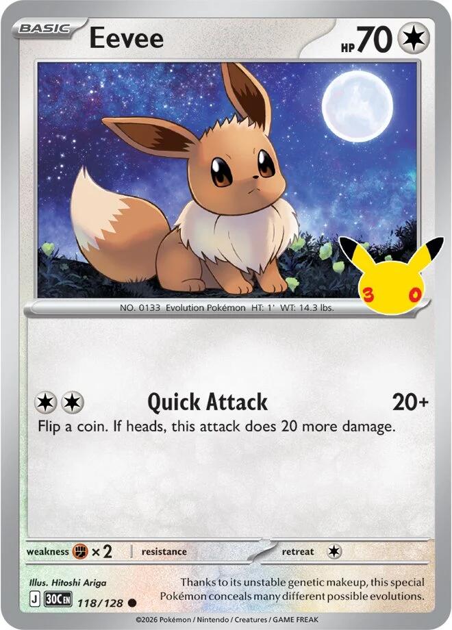 Eevee (118/128) [Mega Evolution: 30th Celebration] | Tabernacle Games