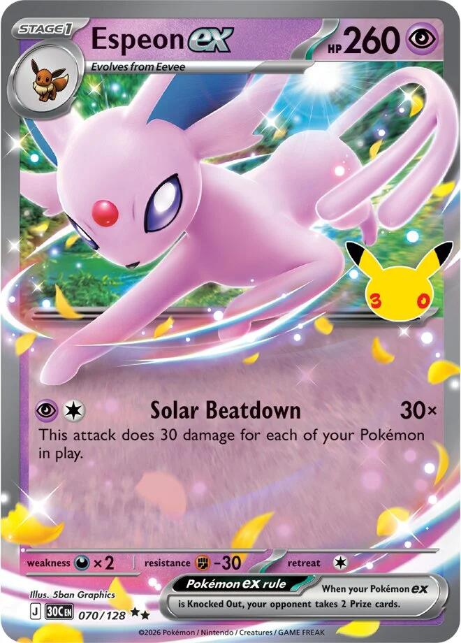 Espeon ex (070/128) [Mega Evolution: 30th Celebration] | Tabernacle Games