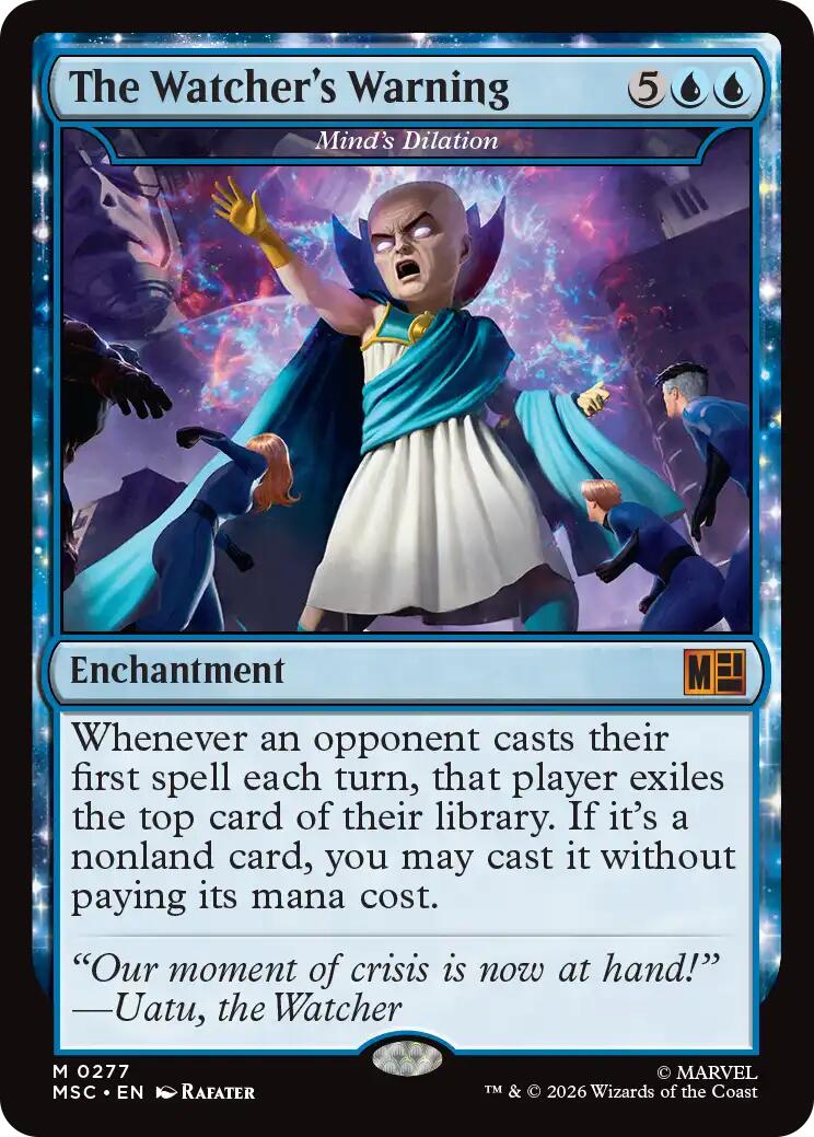 The Watcher's Warning - Mind's Dilation (Surge Foil) [Marvel Super Heroes Commander] | Tabernacle Games