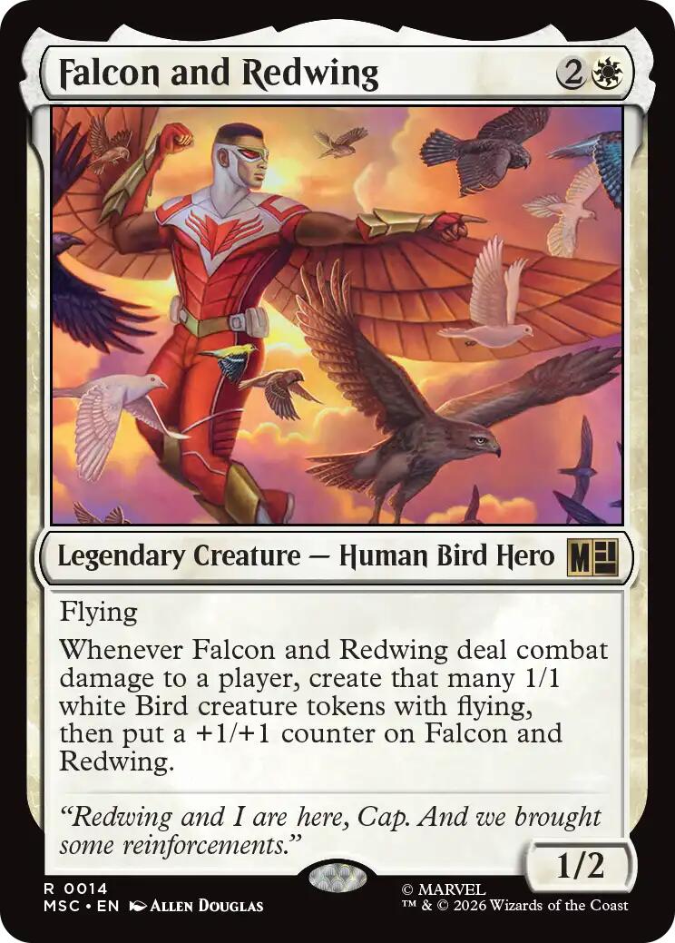 Falcon and Redwing (Surge Foil) [Marvel Super Heroes Commander] | Tabernacle Games