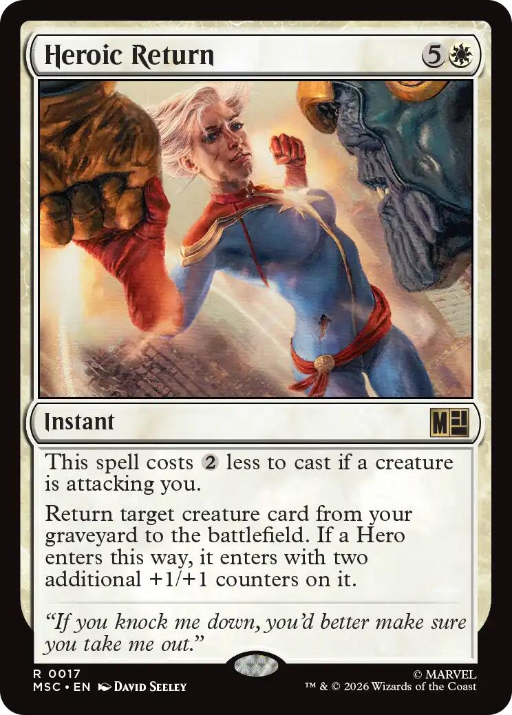 Heroic Return (Surge Foil) [Marvel Super Heroes Commander] | Tabernacle Games