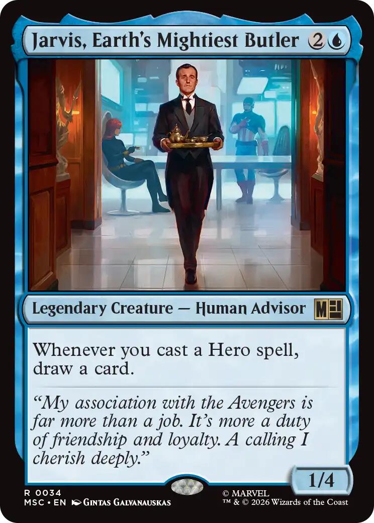 Jarvis, Earth's Mightiest Butler (Surge Foil) [Marvel Super Heroes Commander] | Tabernacle Games
