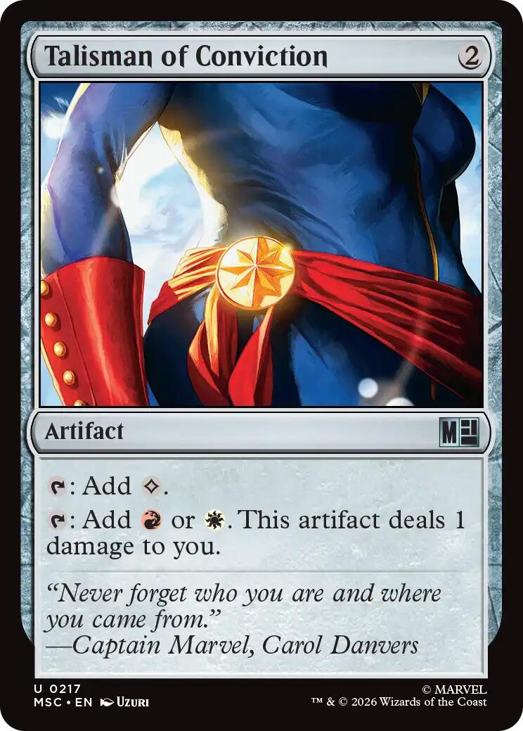 Talisman of Conviction (Surge Foil) [Marvel Super Heroes Commander] | Tabernacle Games