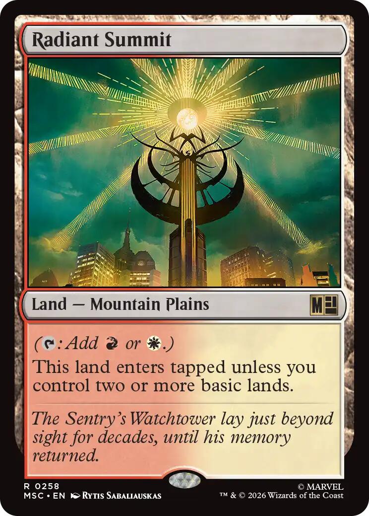 Radiant Summit (Surge Foil) [Marvel Super Heroes Commander] | Tabernacle Games
