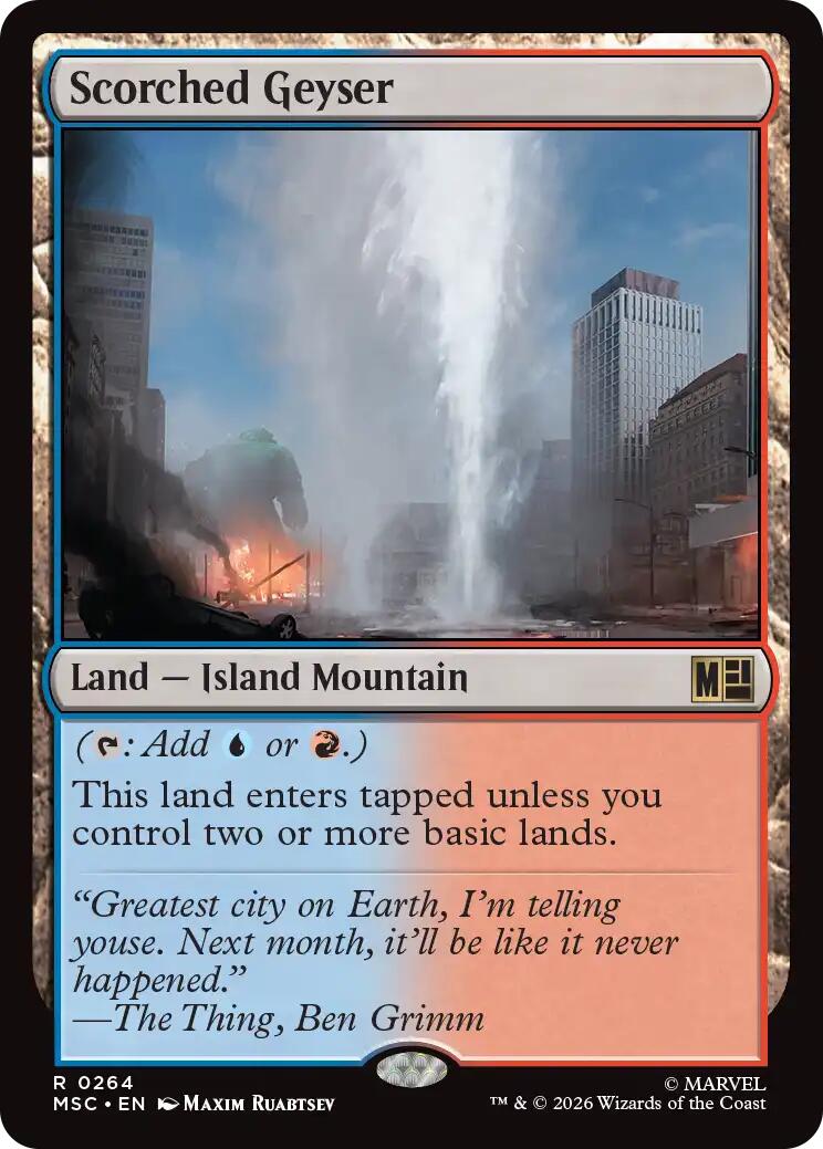 Scorched Geyser (Surge Foil) [Marvel Super Heroes Commander] | Tabernacle Games