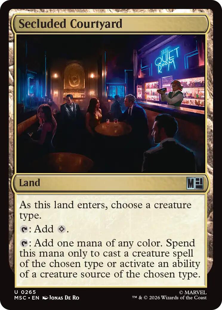 Secluded Courtyard (Surge Foil) [Marvel Super Heroes Commander] | Tabernacle Games