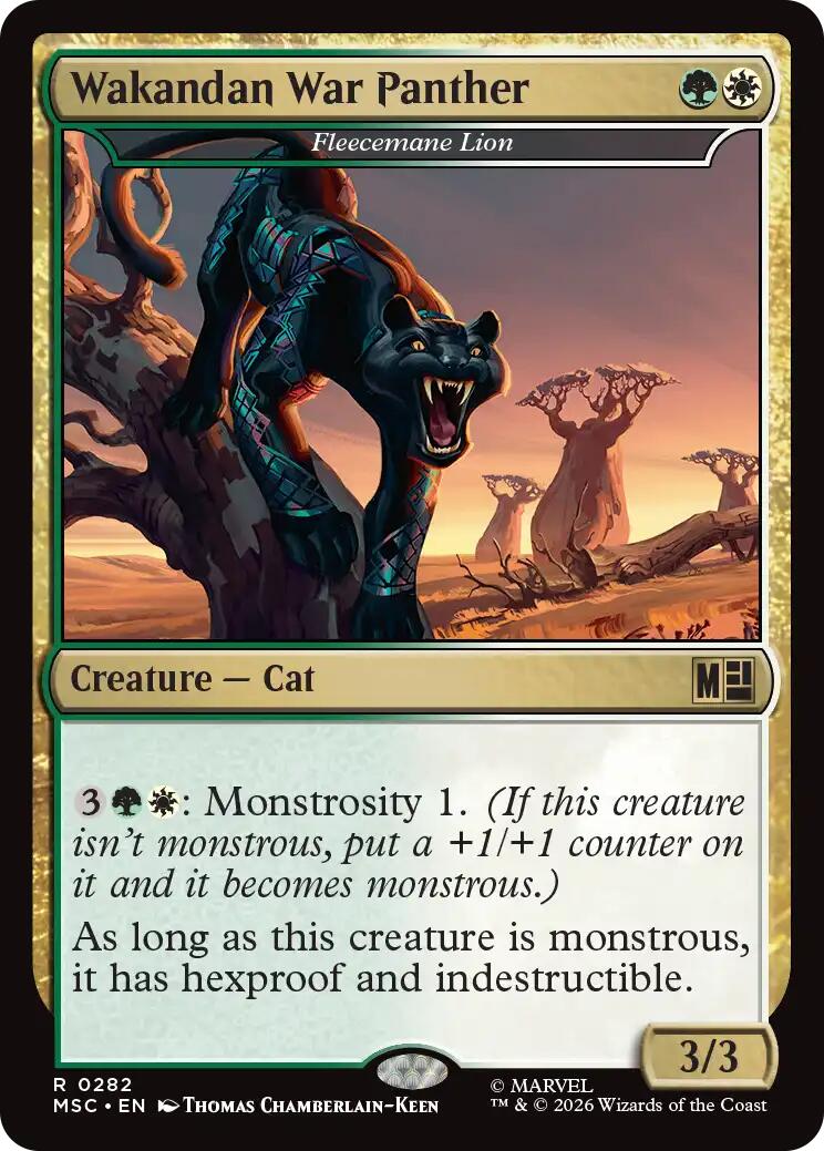 Wakandan War Panther - Fleecemane Lion (Surge Foil) [Marvel Super Heroes Commander] | Tabernacle Games