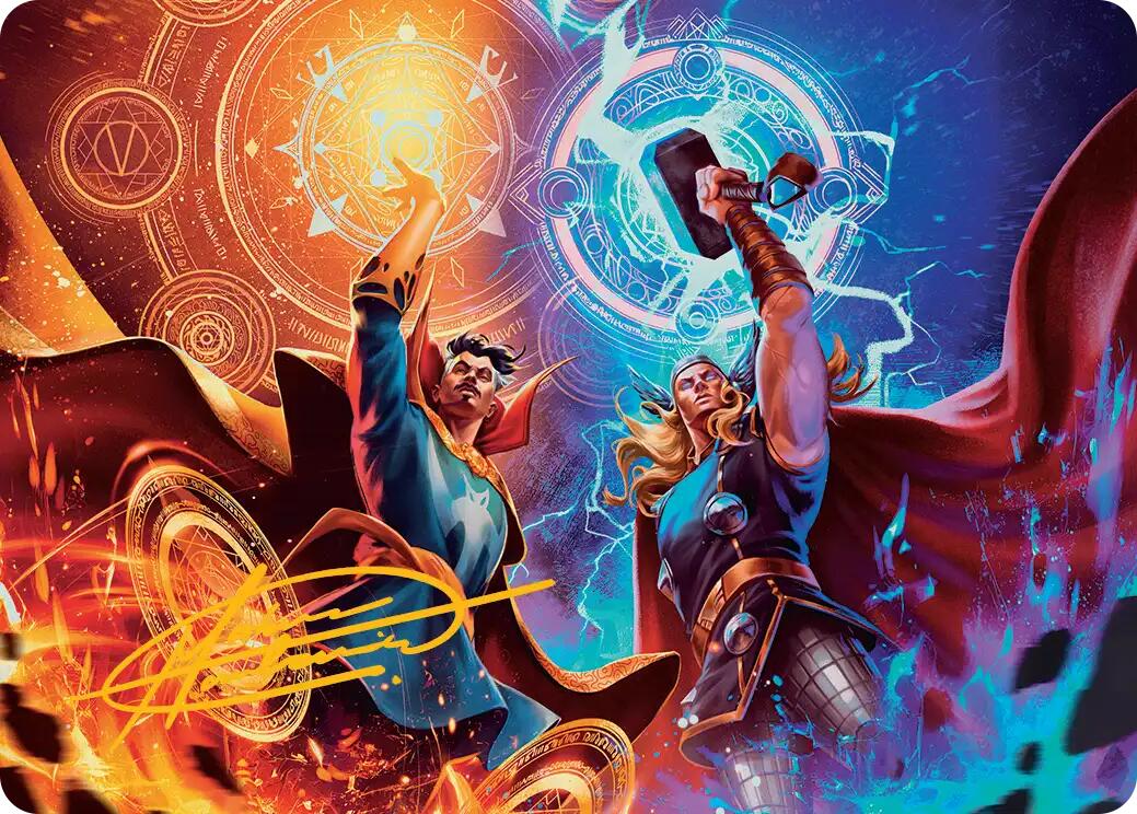 We Say Thee Nay! Art Card (Gold-Stamped Signature) [Marvel Super Heroes Art Series] | Tabernacle Games