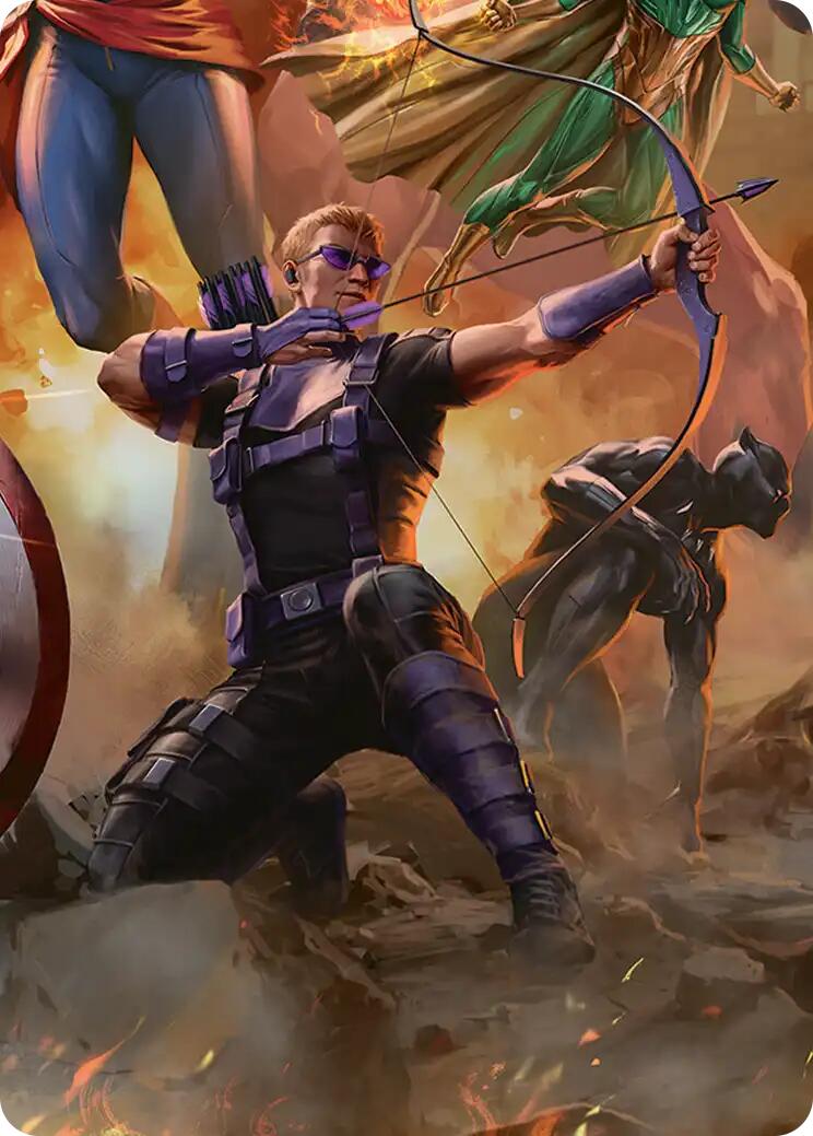 Hawkeye, Trick Shot Art Card [Marvel Super Heroes Art Series] | Tabernacle Games