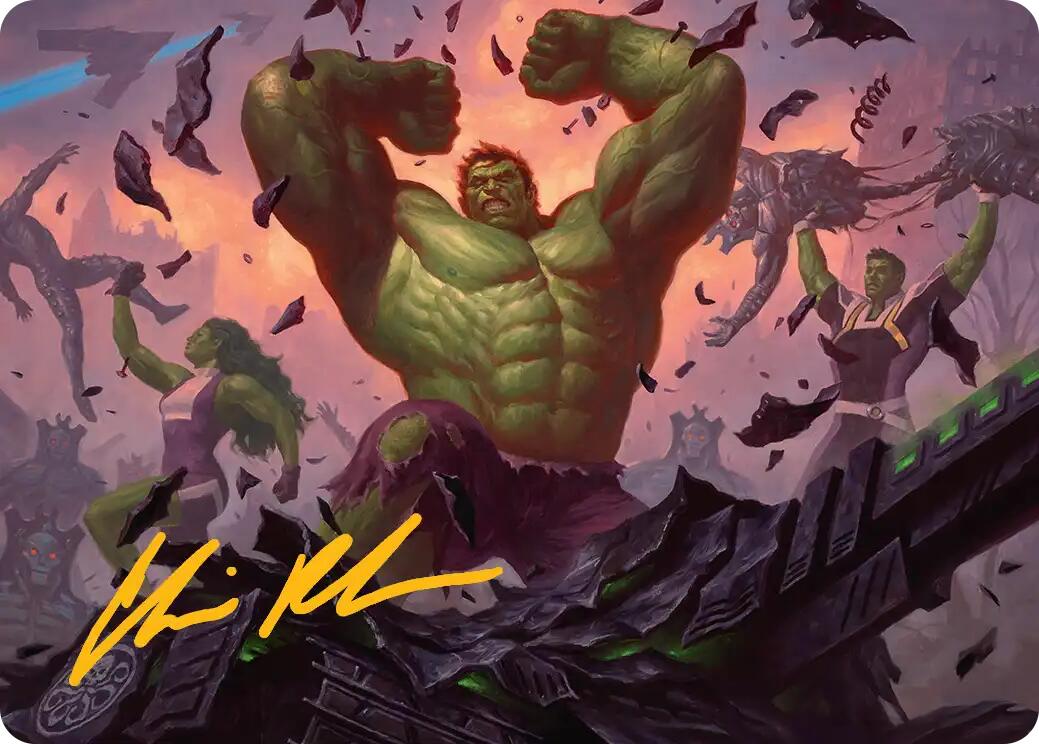 HULK SMASH! Art Card (Gold-Stamped Signature) [Marvel Super Heroes Art Series] | Tabernacle Games