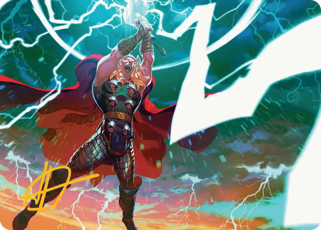 Lightning Strike Art Card (Gold-Stamped Signature) [Marvel Super Heroes Art Series] | Tabernacle Games