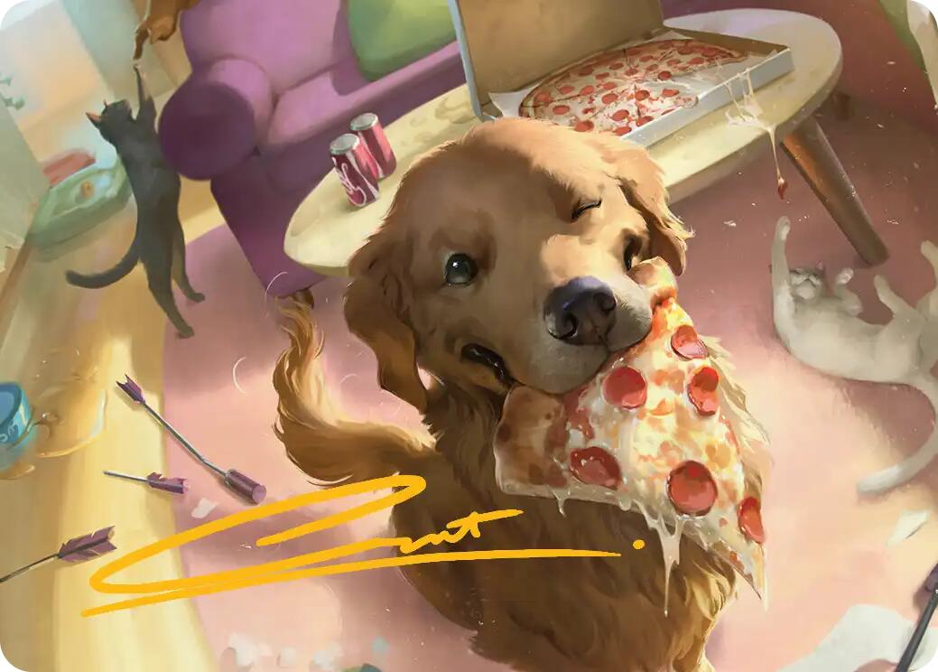 Lucky the Pizza Dog Art Card (Gold-Stamped Signature) [Marvel Super Heroes Art Series] | Tabernacle Games