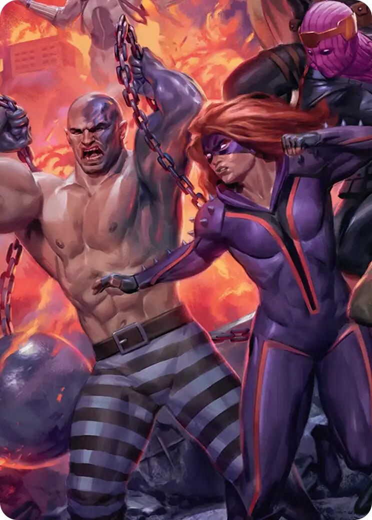 Absorbing Man and Titania Art Card [Marvel Super Heroes Art Series] | Tabernacle Games