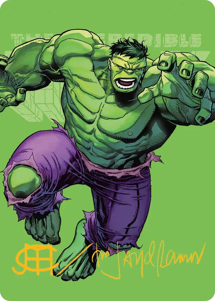 The Incredible Hulk Art Card (Gold-Stamped Signature) [Marvel Super Heroes Art Series] | Tabernacle Games
