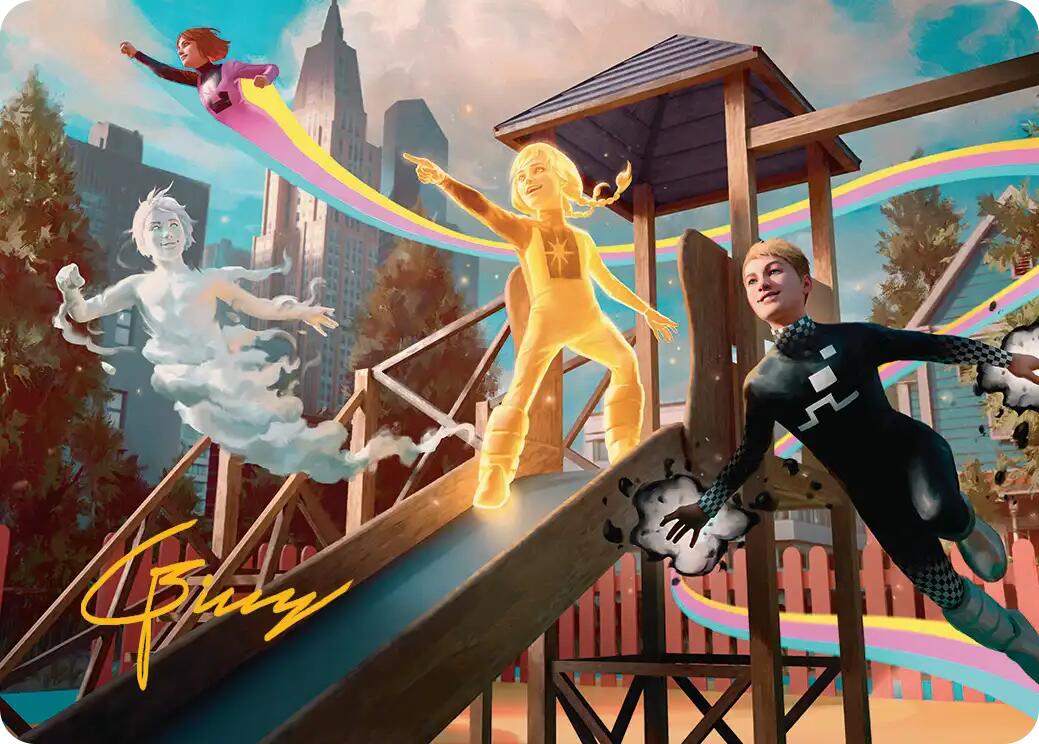 Power Pack Art Card (Gold-Stamped Signature) [Marvel Super Heroes Art Series] | Tabernacle Games