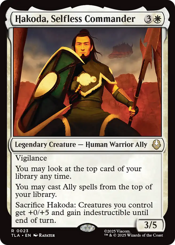 Hakoda, Selfless Commander [Avatar: The Last Airbender] | Tabernacle Games