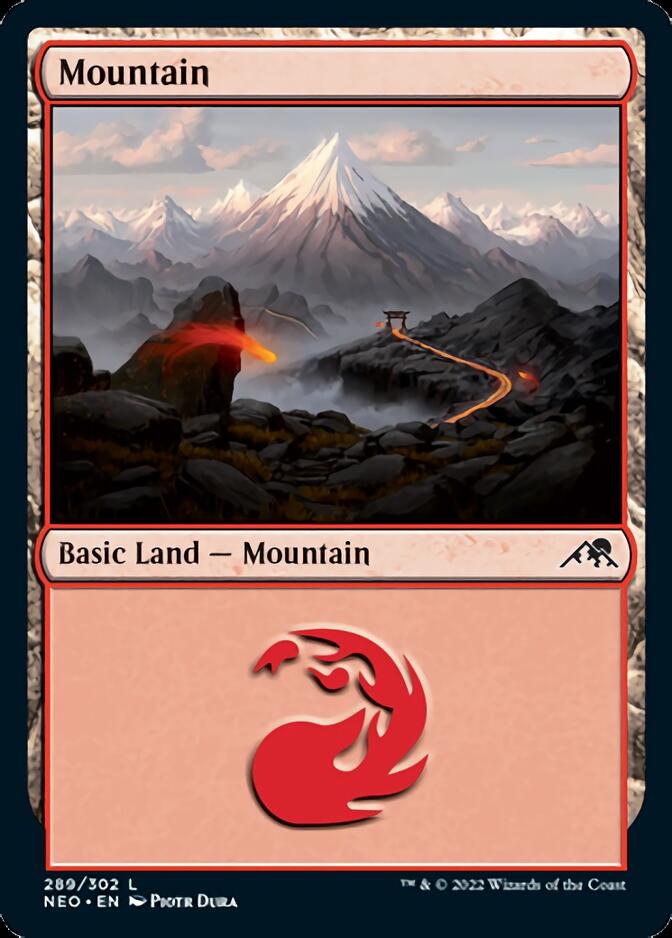 Mountain (289) [Kamigawa: Neon Dynasty] | Tabernacle Games