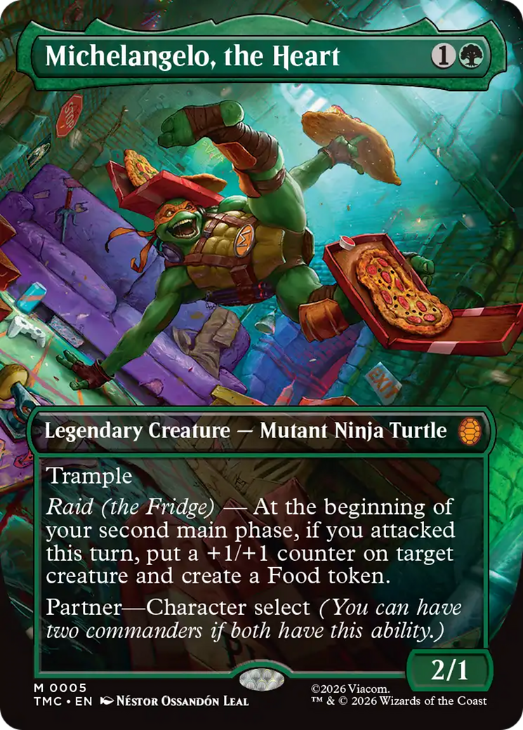 Michelangelo, the Heart (Borderless) [Teenage Mutant Ninja Turtles Commander] | Tabernacle Games