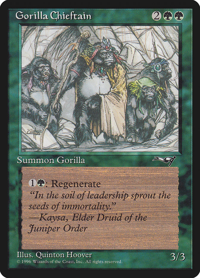 Gorilla Chieftain (Four Gorilla Art) [Alliances] | Tabernacle Games