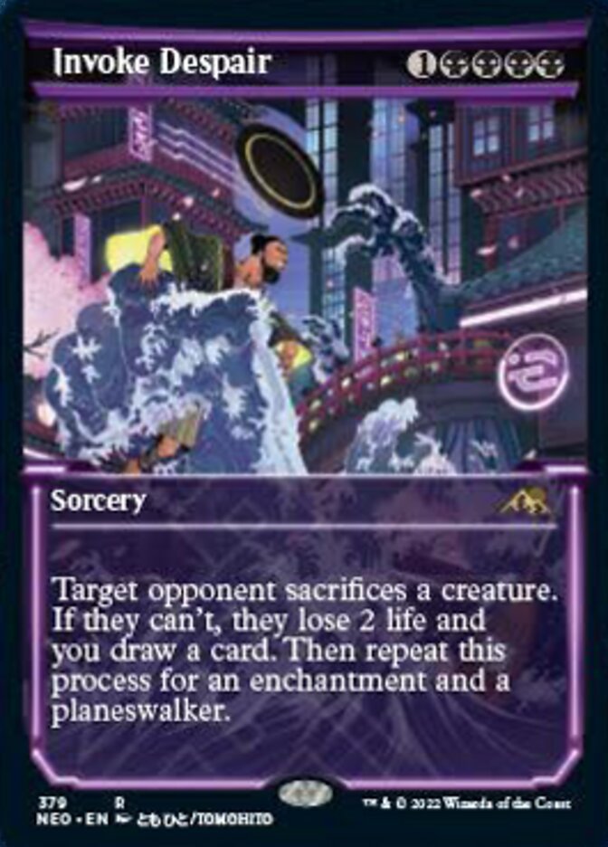 Invoke Despair (Showcase Soft Glow) [Kamigawa: Neon Dynasty] | Tabernacle Games
