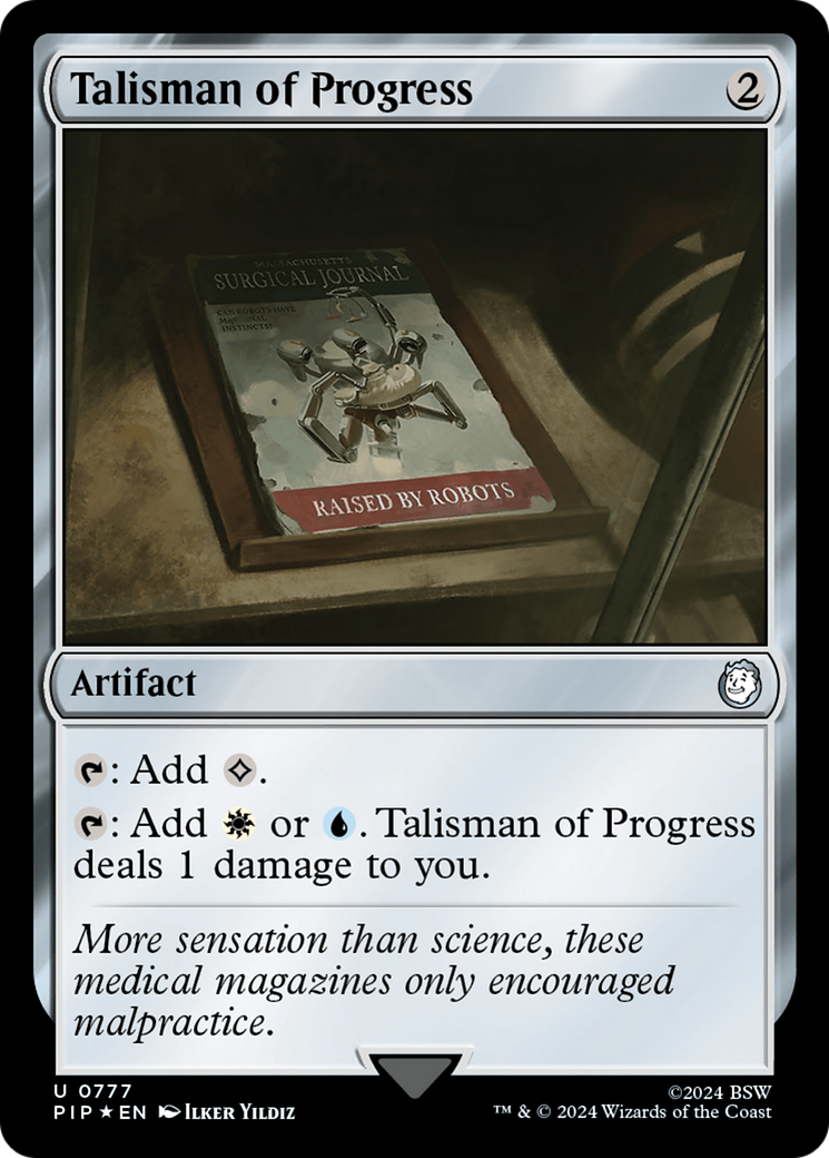 Talisman of Progress (Surge Foil) [Fallout] | Tabernacle Games