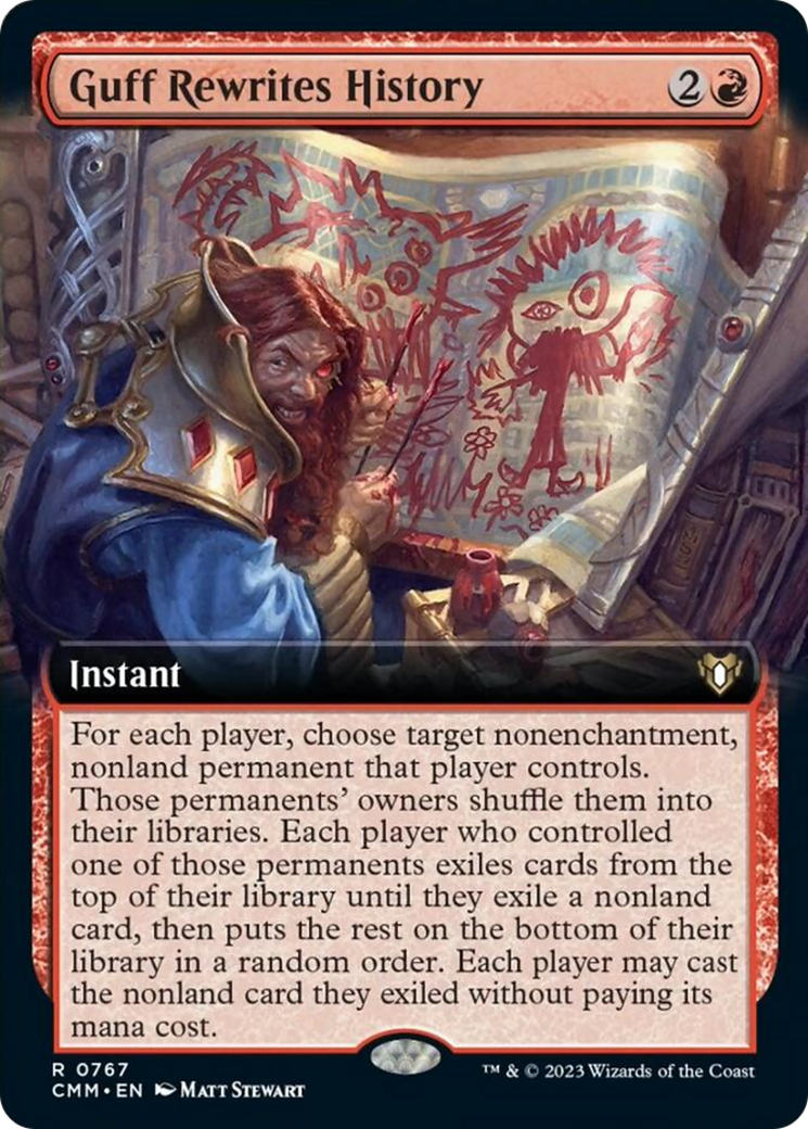 Guff Rewrites History (Extended Art) [Commander Masters] | Tabernacle Games