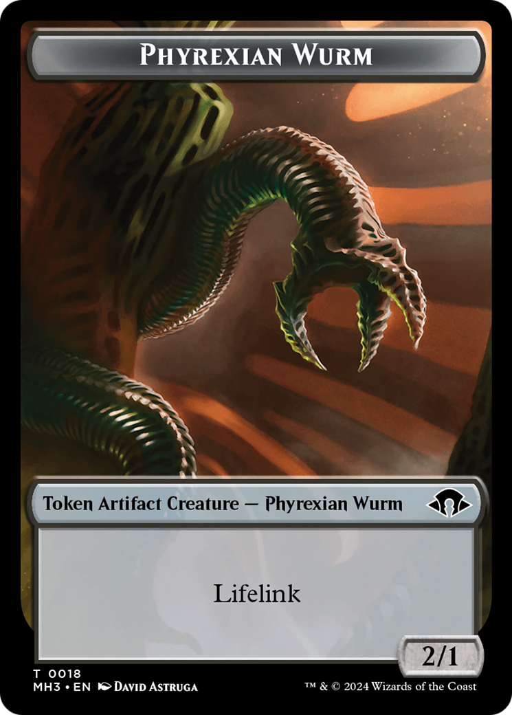 Eldrazi Spawn // Phyrexian Wurm (0018) Double-Sided Token [Modern Horizons 3 Tokens] | Tabernacle Games