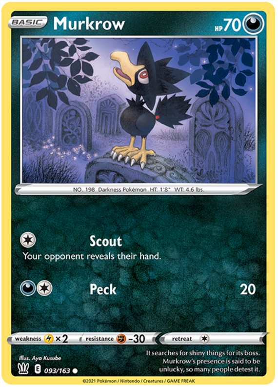 Murkrow (093/163) [Sword & Shield: Battle Styles] | Tabernacle Games