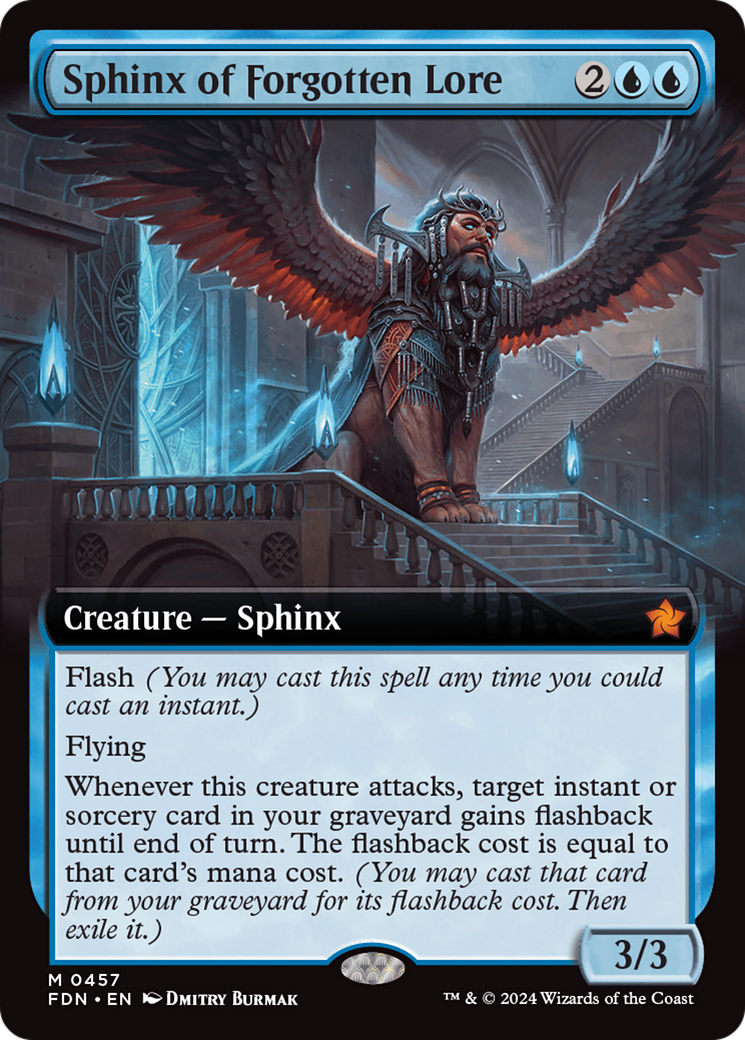 Sphinx of Forgotten Lore (Extended Art) [Foundations] | Tabernacle Games