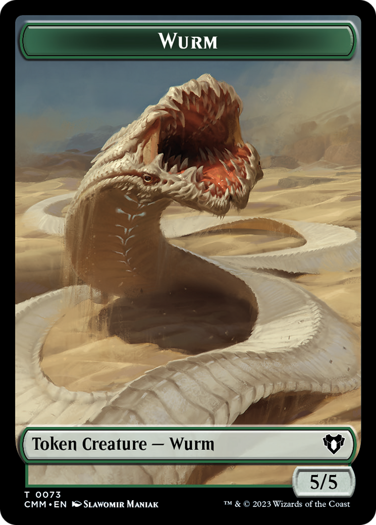 Wurm // Spider Double-Sided Token [Commander Masters Tokens] | Tabernacle Games