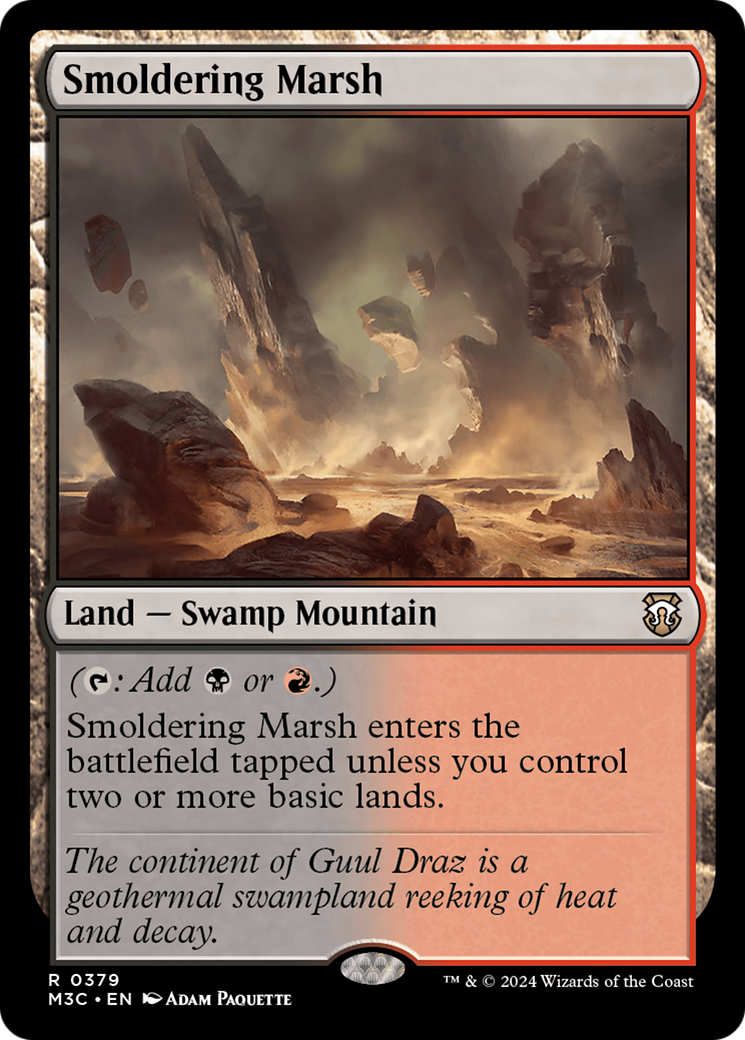 Smoldering Marsh (Ripple Foil) [Modern Horizons 3 Commander] | Tabernacle Games