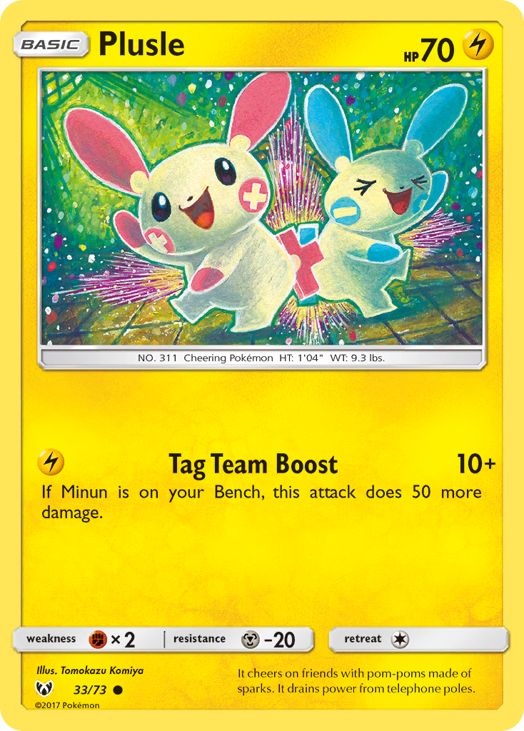 Plusle (33/73) [Sun & Moon: Shining Legends] | Tabernacle Games