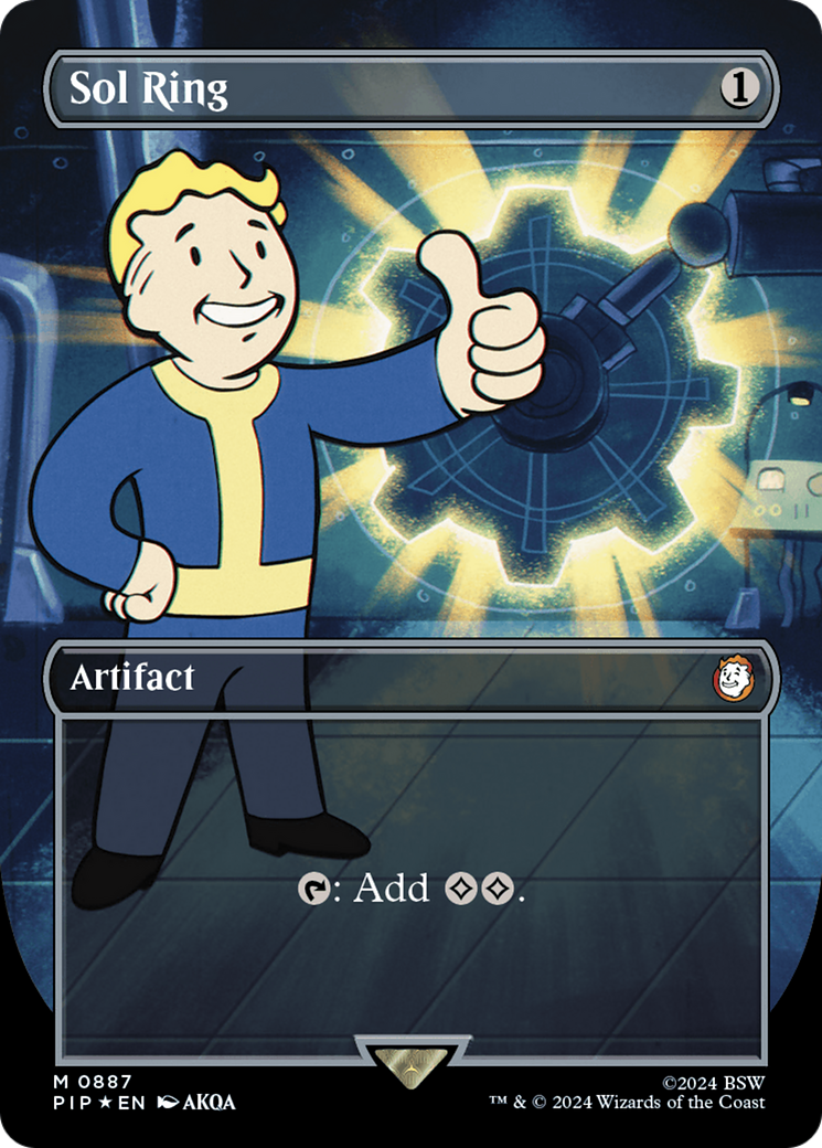 Sol Ring (Borderless) (Surge Foil) [Fallout] | Tabernacle Games