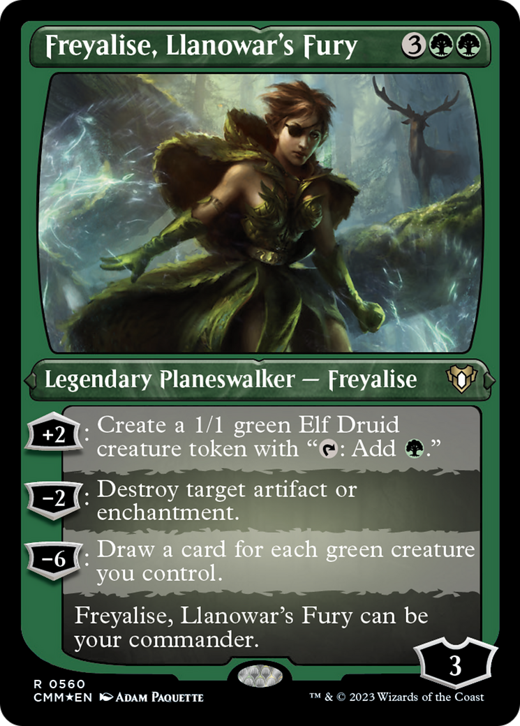 Freyalise, Llanowar's Fury (Foil Etched) [Commander Masters] | Tabernacle Games