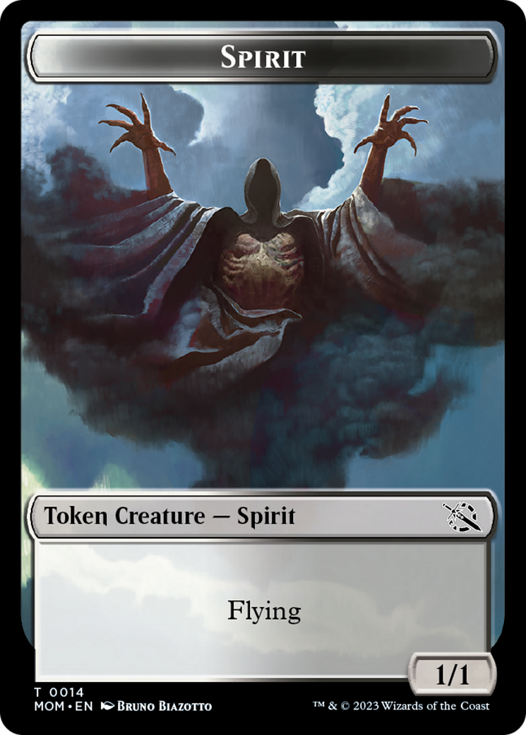 Treasure (21) // Spirit (14) Double-Sided Token [March of the Machine Tokens] | Tabernacle Games