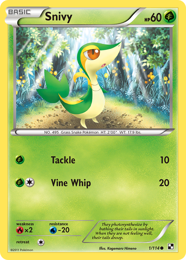 Snivy (1/114) (Cosmos Holo) [Black & White: Base Set] | Tabernacle Games