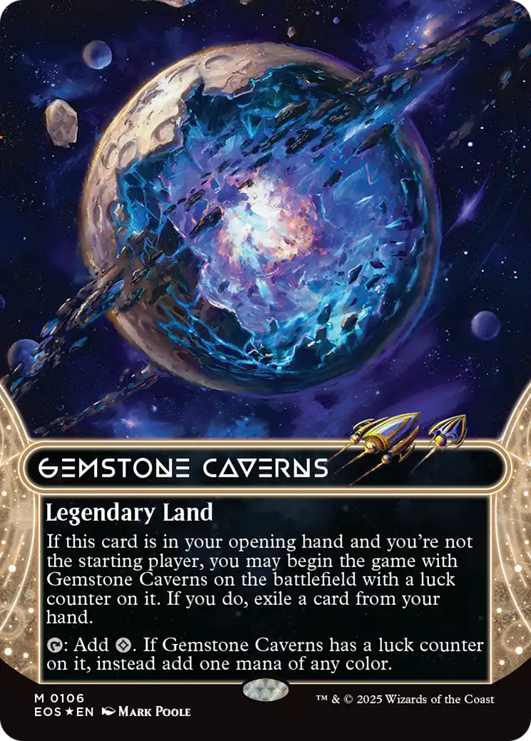 Gemstone Caverns (0106) (Borderless) (Galaxy Foil) [Edge of Eternities: Stellar Sights] | Tabernacle Games
